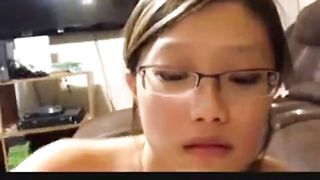 Dirty-Talking BF & Asian GF: Amateur Blowjob & Facial