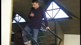 Cute brunette with stunning round ass, groped and ass fucked