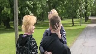 Hard 3some Sex at Public Beach