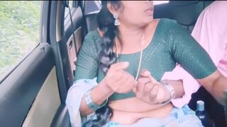 Cheating desi housewife. Car sex with husbend's brother. Telugu dirty talks.