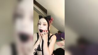 Horny Gagged Kitty Tried to Be Quiet