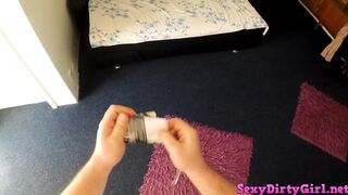 Fucking this horny sexy ass brunette long and rough