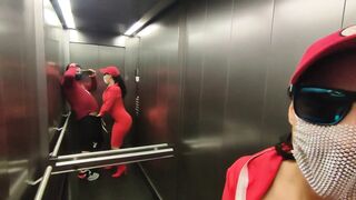 Very Risky Sex in a Elevator with Hot Neighbor Dada Deville