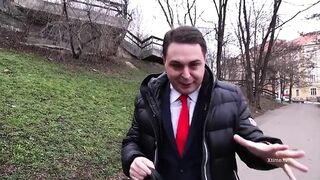 Blowjob in a park for the king of trash porn Andrea Dipre