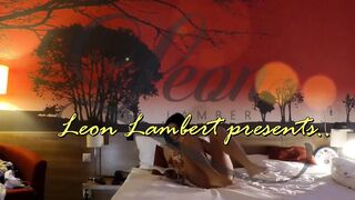 Sexy and Horny girl plays with big dick in a hotel room