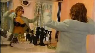 Milf with big boobs slammed in the bathroom by a hard cock cumming on her tits