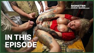 MONSTER COCK GANG: Wet and Horny British Slut