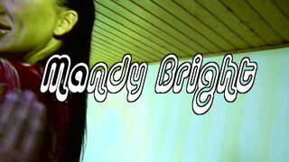 Mandy Bright,stunning MILF oils her boobs and prepares her mouth to suck fat cock