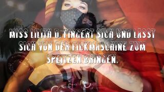 Lilith D. Fingers Herself and Lets the Fucking Machine Make Her Squirt