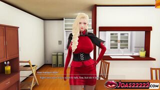 Sexy Blonde Rose Anime Girl with Big Tits – 3D Hentai Animation Featuring Tits Massage, Anal Plug Play, and Sensational Squirt