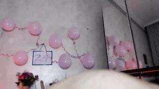 Birthday Spanks - Nipple Clamps on Arab Webcam Girl