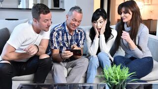 FamilyStrokes - StepFamily Taboo Orgy With Stepdaughter Judy Jolie And Busty Stepmom Becky Bandini