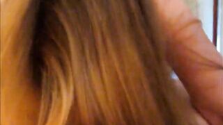 Amateur Blonde MILF Gives a Blowjob