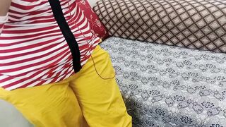 Dirty Hindi Talking on Video Call and Dildo Fisting