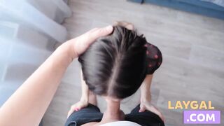 Big Cock Stretches Her Small Holes