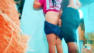 (Srilankan )The sexy boy next door waited for the man to go to work and fucked the woman.