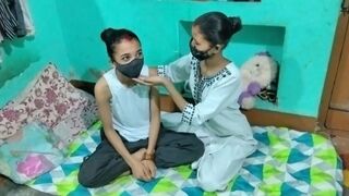 Nanad Bhabhi with Boyfriend BBC Threesome Sex video, Indian stepsister and sister-in-law fuck by boyfriend XXX video