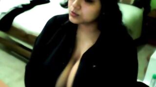Big-Breasted Indian Amateur BBW Teases on Webcam