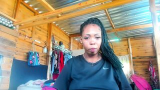 Big black booty in torn leggings, sexy panty twerking...