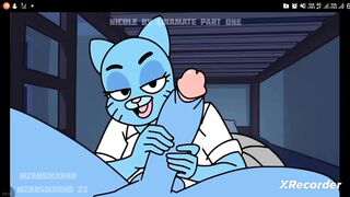 Nicole gives Gumball am amazing handjob to thank him for doing the chores (Nicole by Linamate) (Gameplay)
