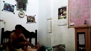 Indonesian Babe Orgasms on Fucking Machine