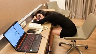 Boss fucks his big-assed secretary at work again!