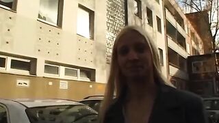 Ines, german blonde, outdoor pick up