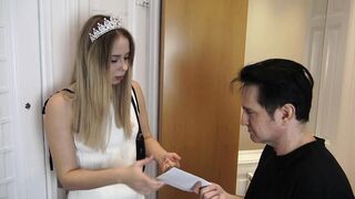 Tall Findom train her slave!