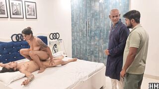 Gangbang india threesom foursome hardcore Fucking and licking pussy sex video