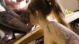 Toys, ATM, and Squirt Heavily Tattooed Girls Extreme Anal
