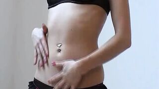 Young Hot Skinny Brunette Casting