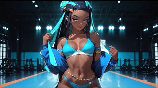 Nessa gives you a private lesson after the gym