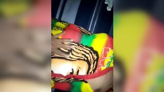 He put his tongue on his stepsister's pink kimba and gave it to his stepsister's mouth