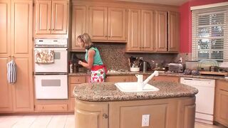 Big boobs in bondage fucking in the kitchen