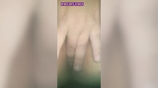 Real Amateur Housewife, Playing at Bathhouse with Pink Dildo in Her Pussy