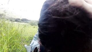 Public Blowjob in Nature with a Big Cock