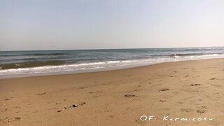 Foot fetish. My wife showing her bare feet on the beach