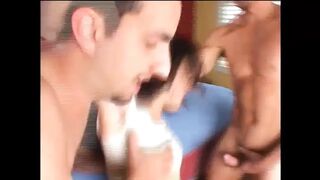 Tight Pussy Stuck in a Threesome