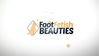 Beautiful Dark Haired Babe Lara Loves Licking and Massaging Her Stunning Looking Feet