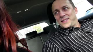 Sexy redhead loves to get a warm load on her tits