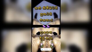 Sri Lankan Cheting Wife with Two Brinjal