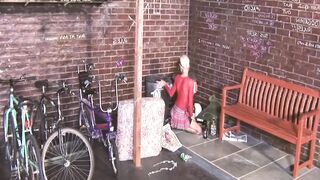 Naughty Kittens Scene-1 Busty Blonde Wearing a Cat Mask Fucking and Sucking in the Alley