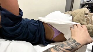 HOT STEPSISTER GAVE IN THE FUR AND LET CUM INSIDE