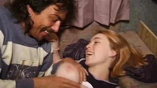 Busty Sara with hairy pussy