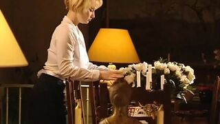 Pretty brunette pussy fucking in dogging position in the car