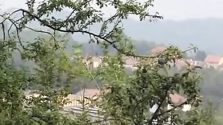 She gets an amazing fuck outdoor