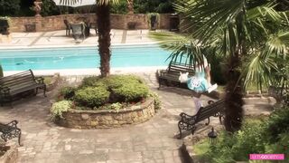 3some outdoor parody with horny MILF