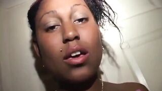 Huge black dick in the black milf...cum in mouth