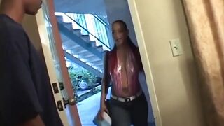 Very sexy big boobs black girl cock sucking pussy fucking