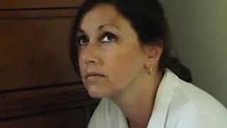 Cum Craving MILF Wife Candi Annie Milks Neighbors Cock to Fill Her Mouth